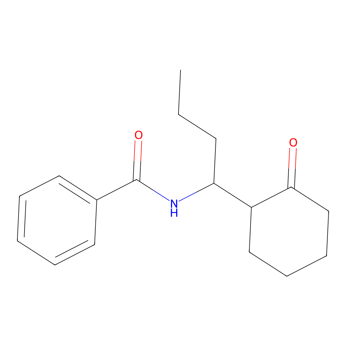 N-[1-(2-oxocyclohexyl)butyl]benzamide molecular structure, CAS 249303-08-0
