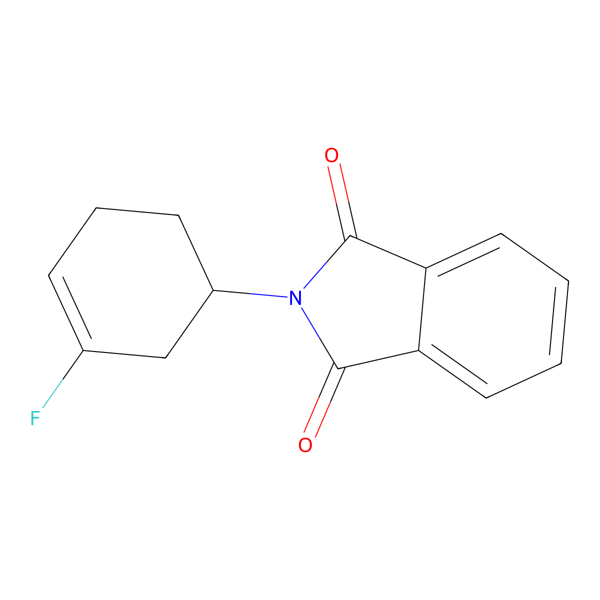2-(3-Fluoro-cyclohex-3-enyl)-isoindole-1,3-dione molecular structure, CAS 2493200-85-2