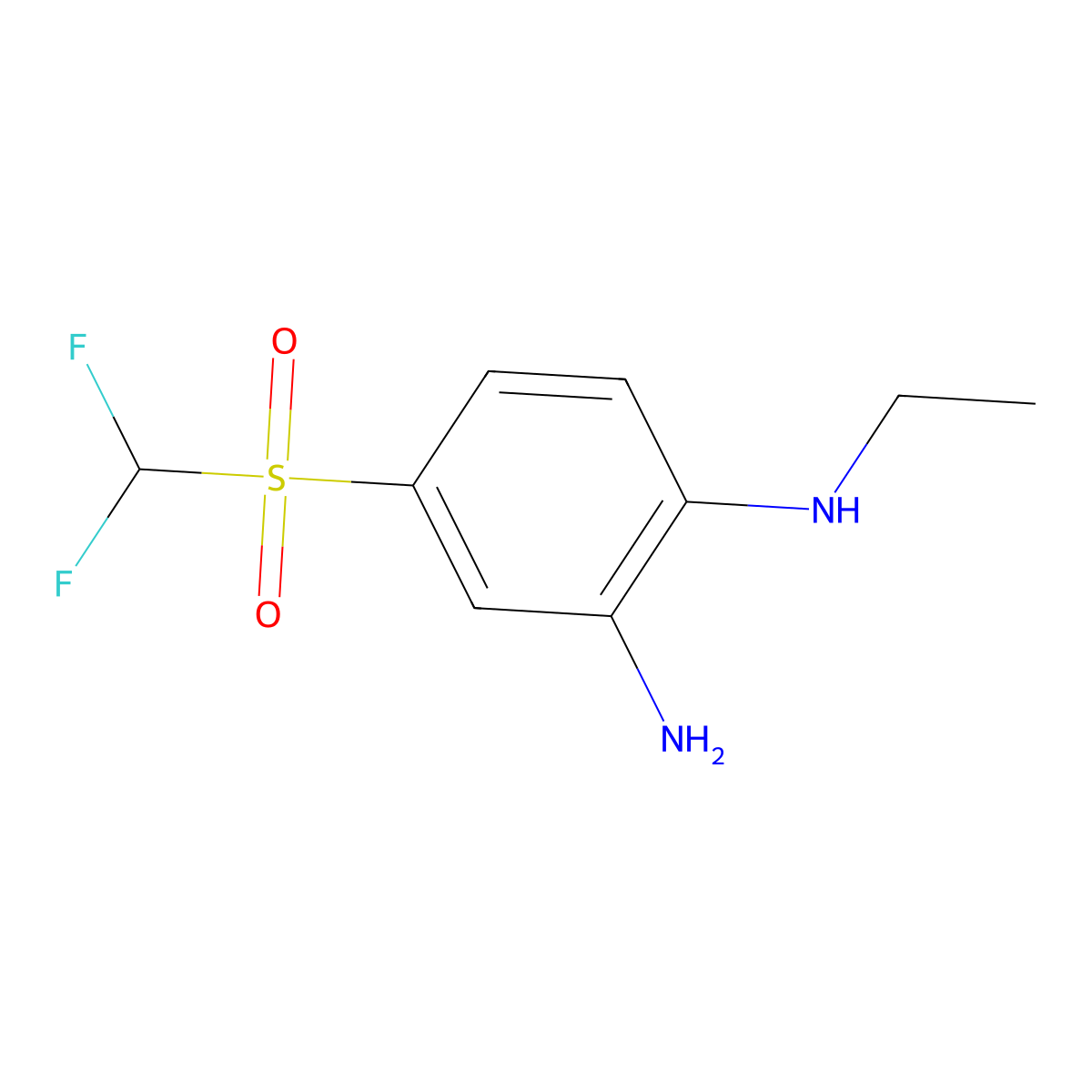 4-difluoromethanesulfonyl-1-N-ethylbenzene-1,2-diamine molecular structure, CAS 24933-35-5