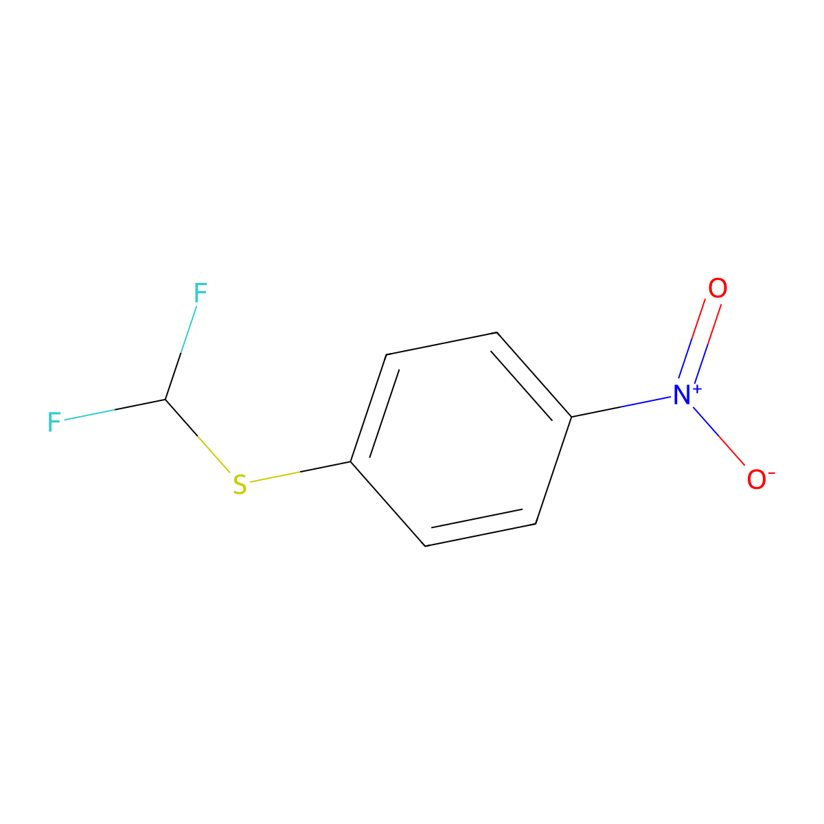 4-(Difluoromethylthio)nitrobenzene molecular structure, CAS 24933-57-1