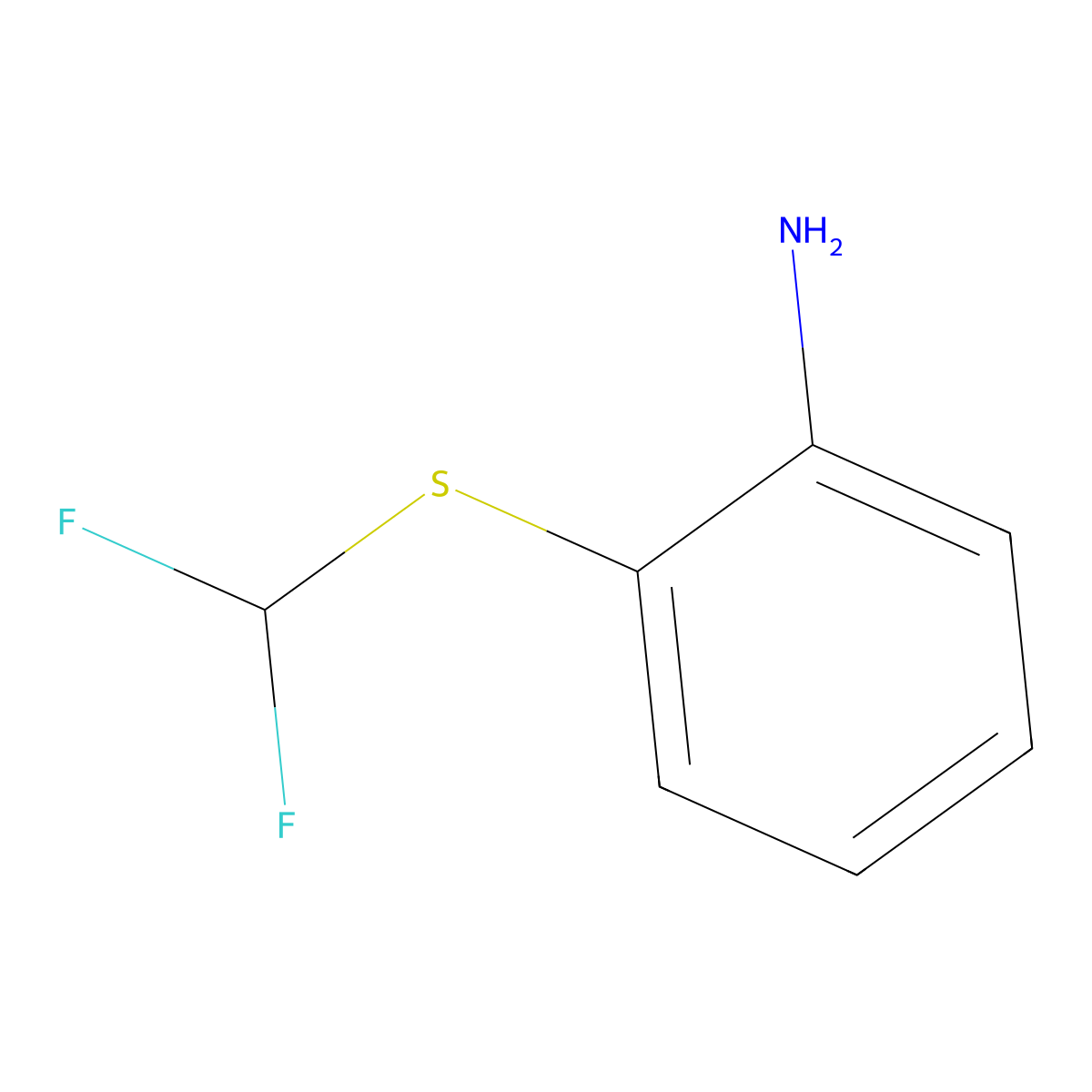 2-[(Difluoromethyl)sulfanyl]aniline molecular structure, CAS 24933-58-2