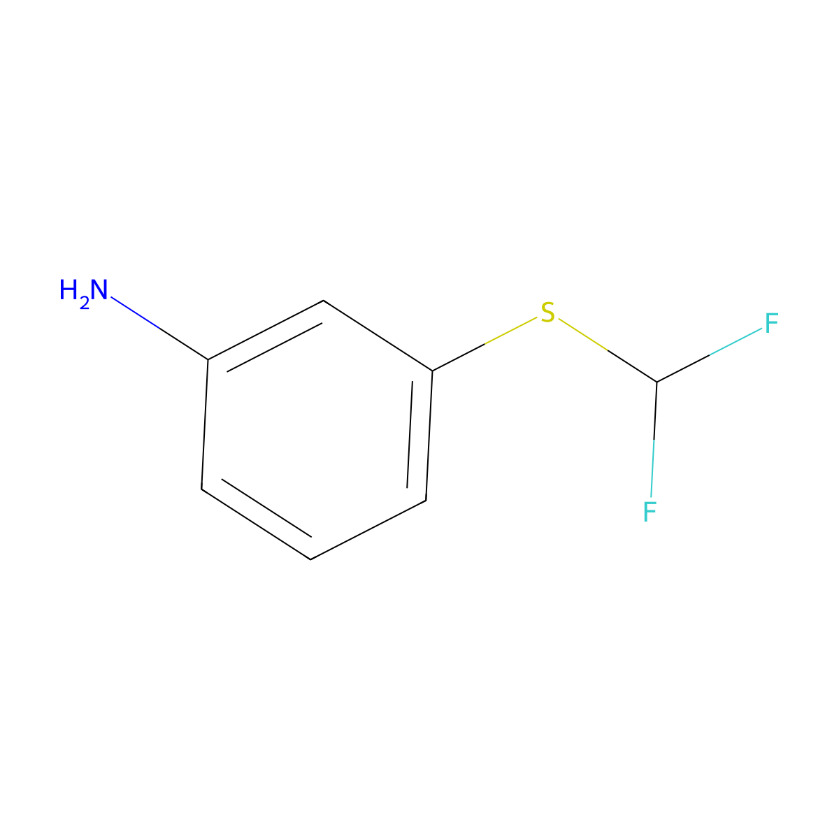 3-((Difluoromethyl)sulfanyl)aniline molecular structure, CAS 24933-59-3