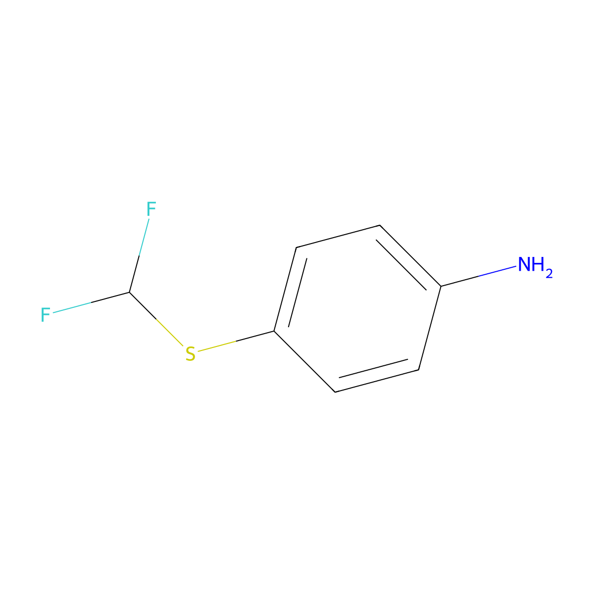 4-((Difluoromethyl)sulfanyl)aniline molecular structure, CAS 24933-60-6