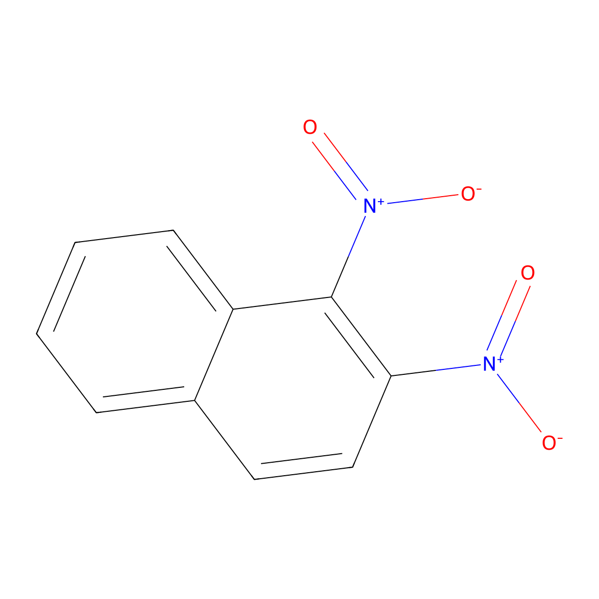 Dinitronaphthalene molecular structure, CAS 24934-47-2