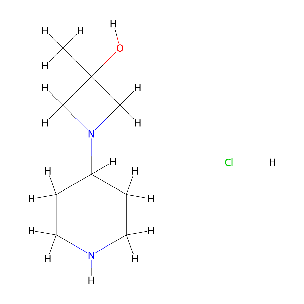 3-Methyl-1-(piperidin-4-yl)azetidin-3-ol hydrochloride molecular structure, CAS 2493424-72-7