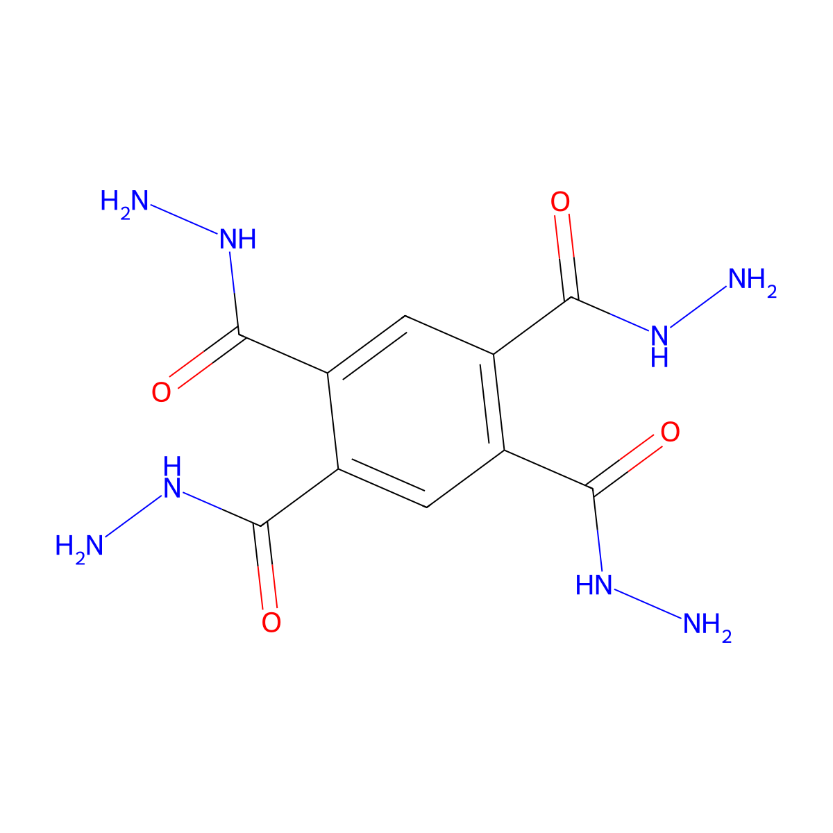 Benzene-1,2,4,5-tetracarbohydrazide molecular structure, CAS 24936-04-7