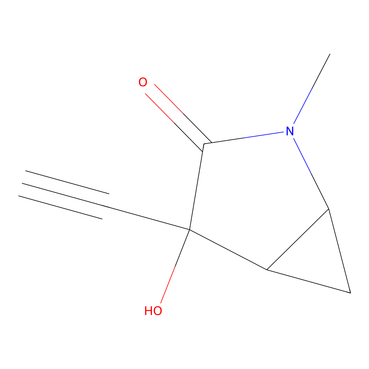 (1S,4S,5R)-4-ethynyl-4-hydroxy-2-methyl-2-azabicyclo[3.1.0]hexan-3-one molecular structure, CAS 2493984-09-9