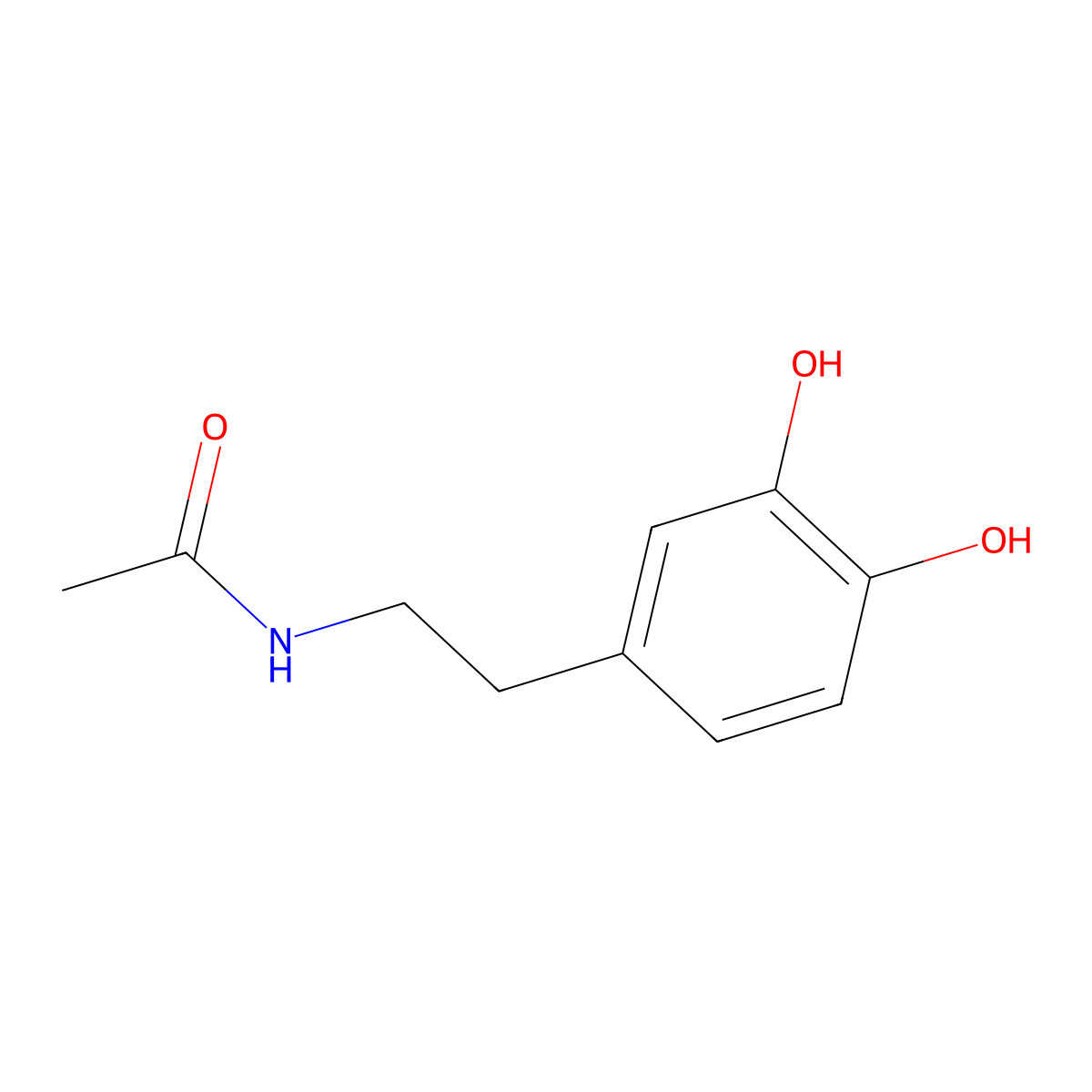 N-Acetyldopamine molecular structure, CAS 2494-12-4