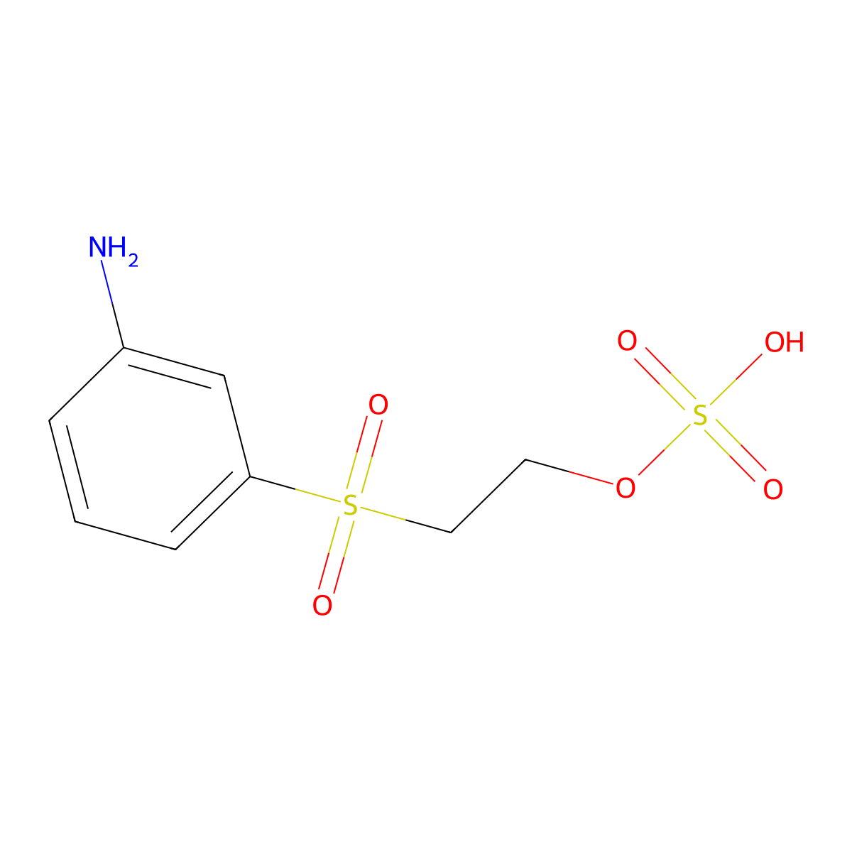 2-((3-Aminophenyl)sulphonyl) hydrogensulphate molecular structure, CAS 2494-88-4