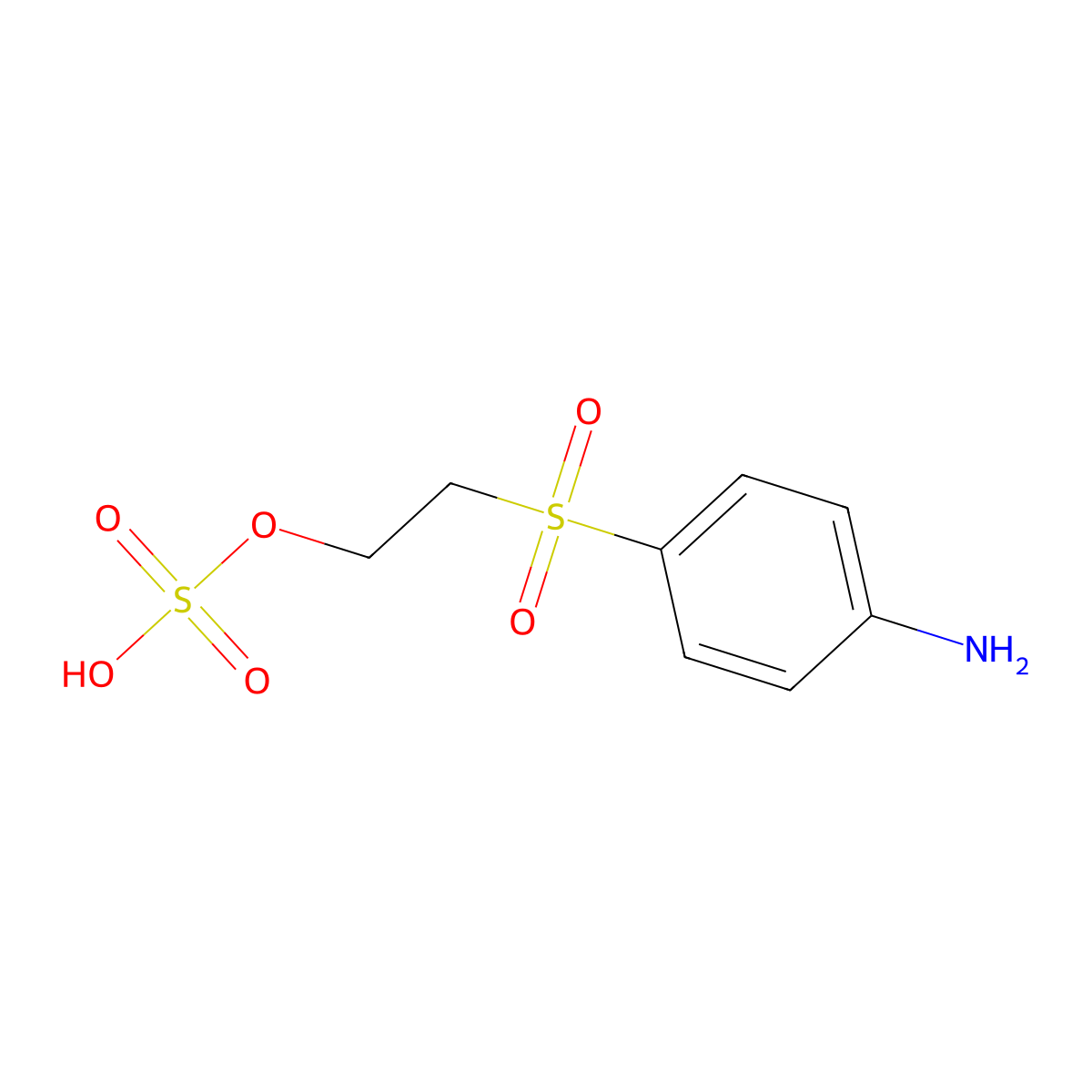 Ethanol, 2-((4-aminophenyl)sulfonyl)-, 1-(hydrogen sulfate) molecular structure, CAS 2494-89-5