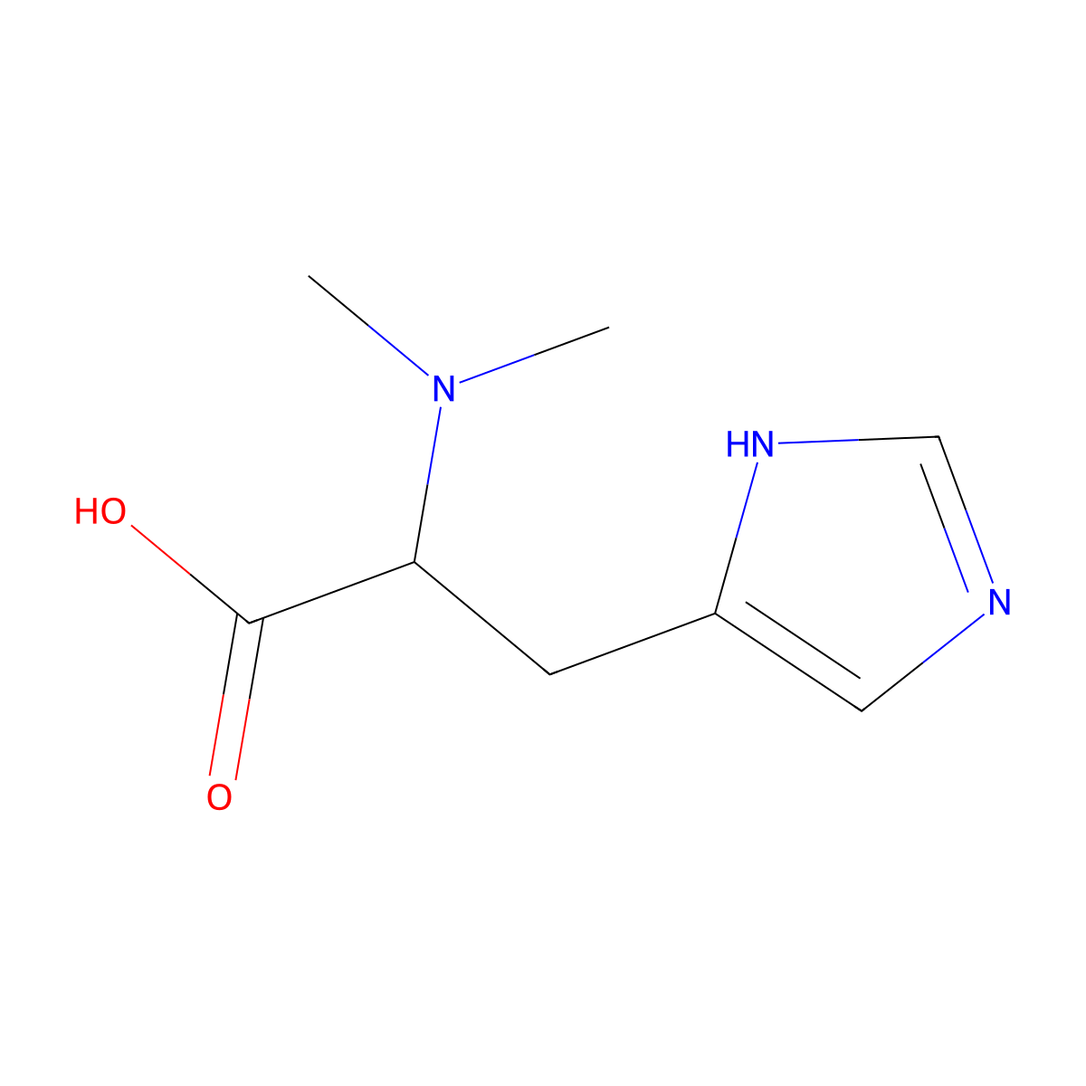 N,N-dimethyl-L-histidine molecular structure, CAS 24940-57-6