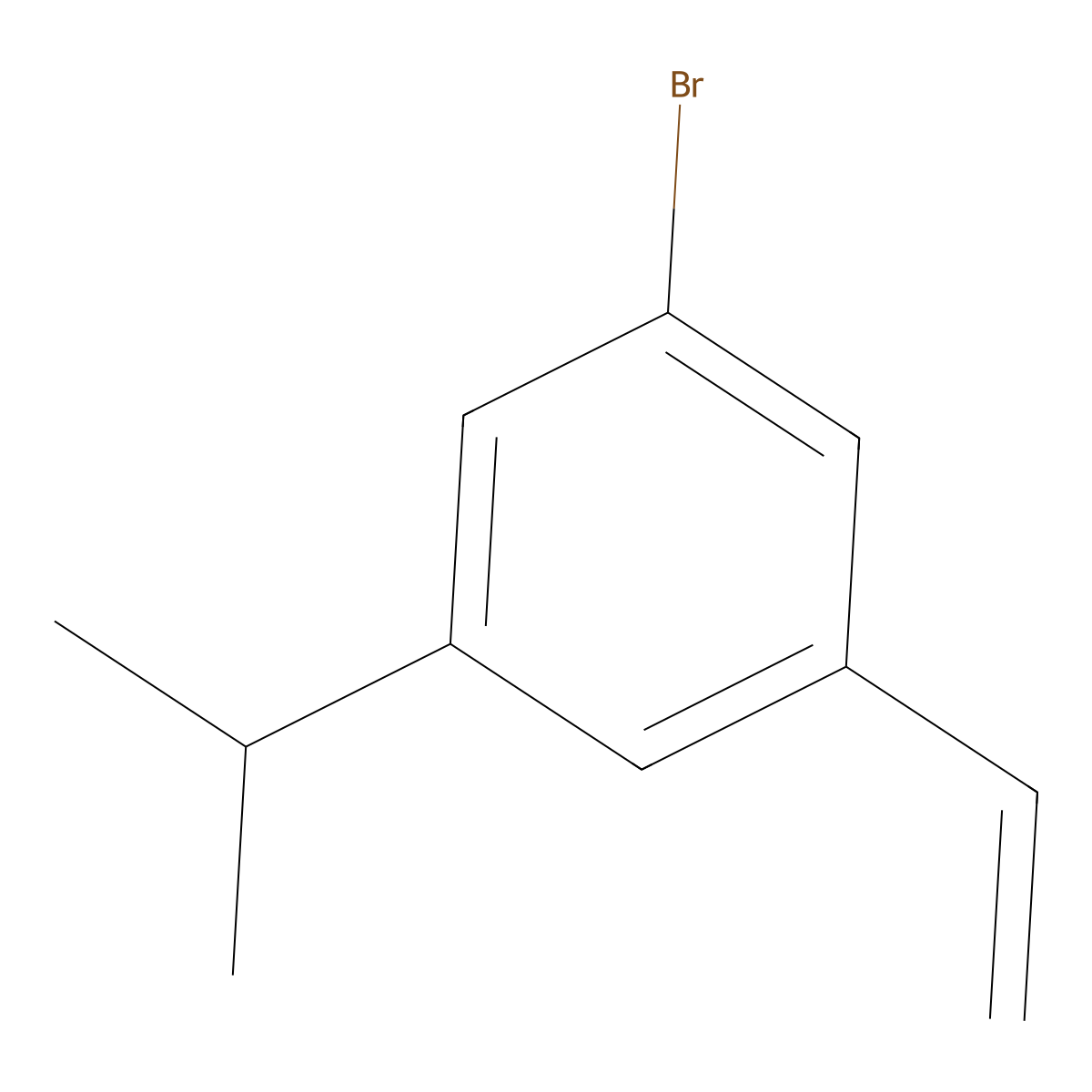 1-Bromo-3-isopropyl-5-vinylbenzene molecular structure, CAS 2494073-57-1