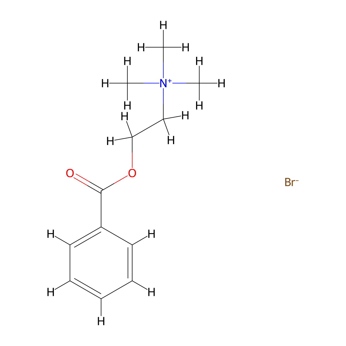 Benzoylcholine Bromide molecular structure, CAS 24943-60-0