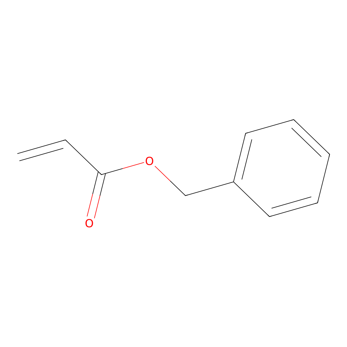 Benzyl acrylate molecular structure, CAS 2495-35-4