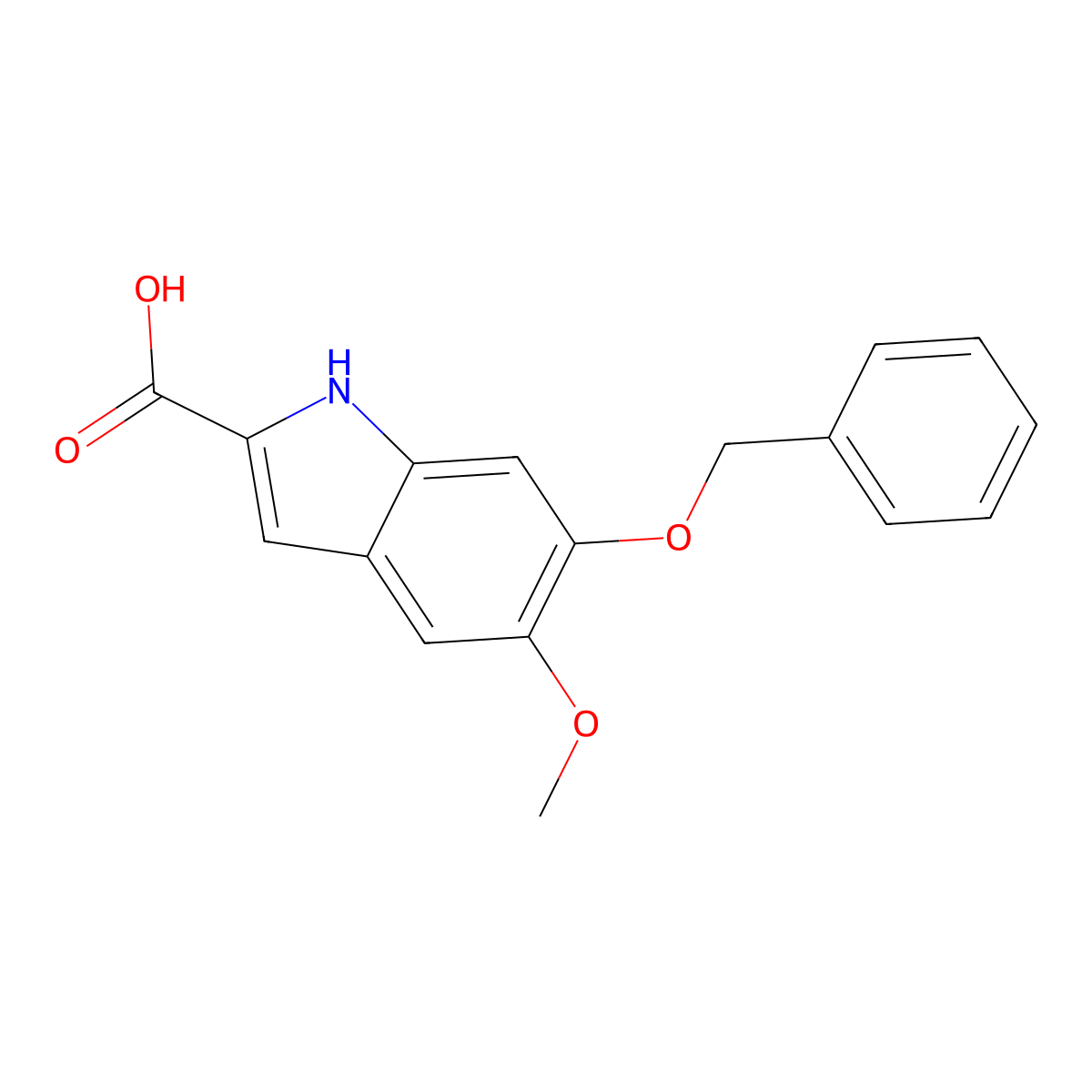 6-(Benzyloxy)-5-methoxy-1H-indole-2-carboxylic acid molecular structure, CAS 2495-92-3