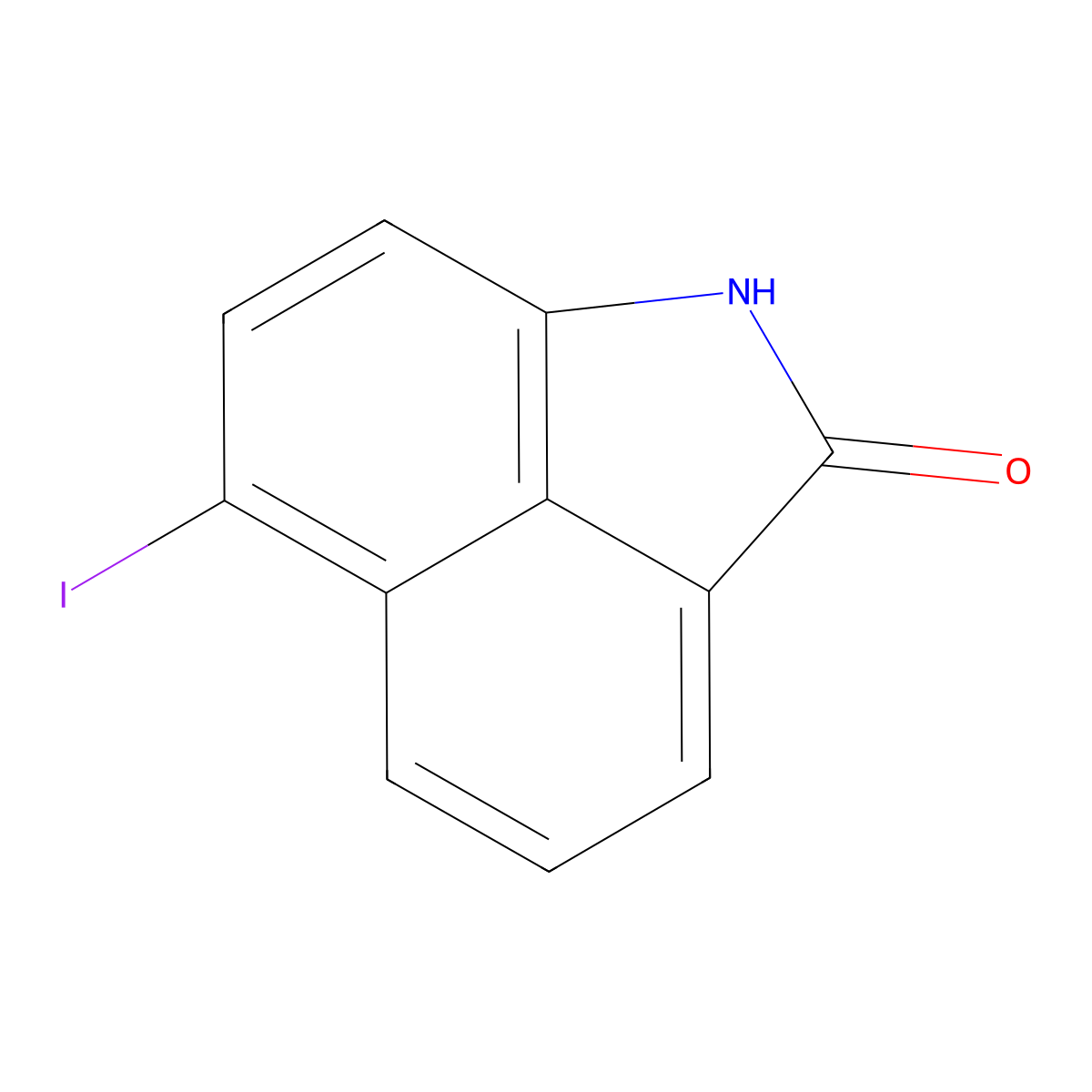 6-Iodo-1H-benzo[cd]indol-2-one molecular structure, CAS 24950-40-1