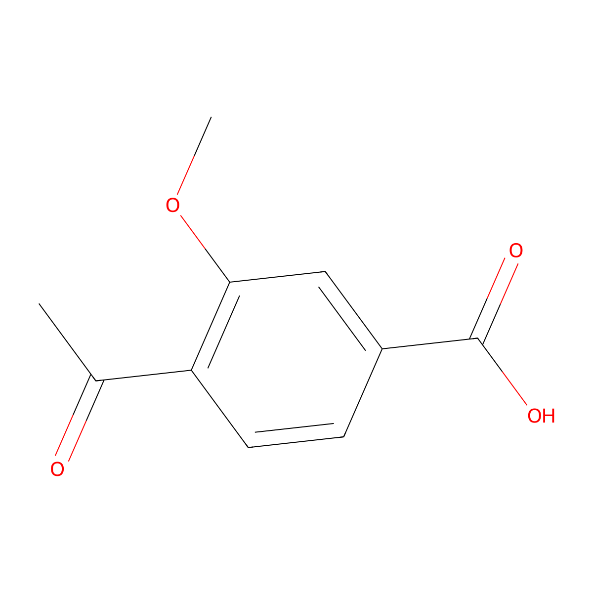 4-Acetyl-3-methoxybenzoic acid molecular structure, CAS 249503-56-8