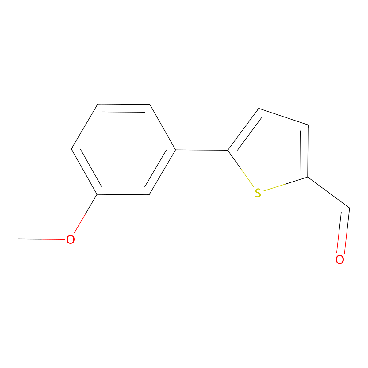 5-(3-Methoxyphenyl)-2-thiophenecarboxaldehyde molecular structure, CAS 249504-37-8