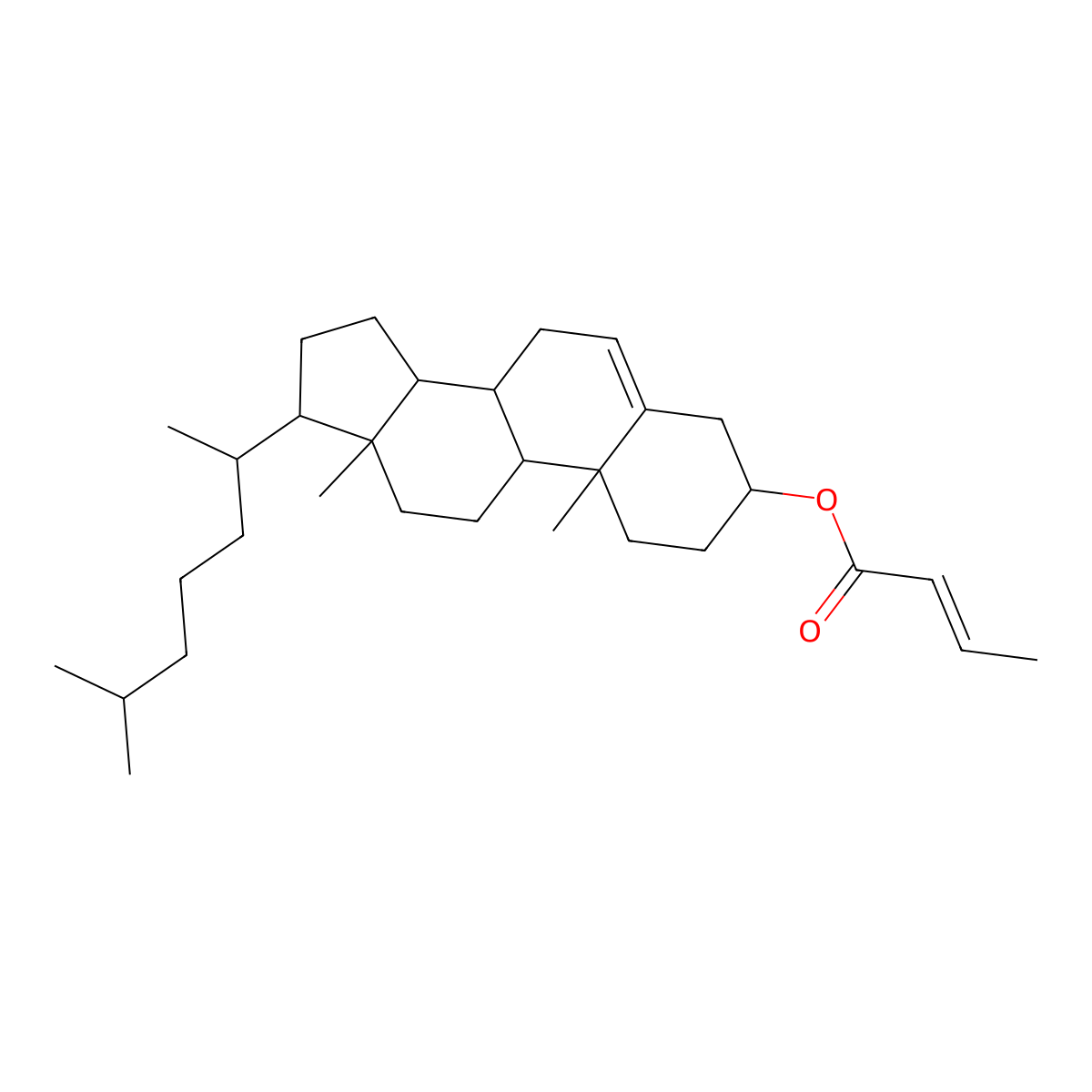 Cholesteryl crotonate molecular structure, CAS 24951-77-7