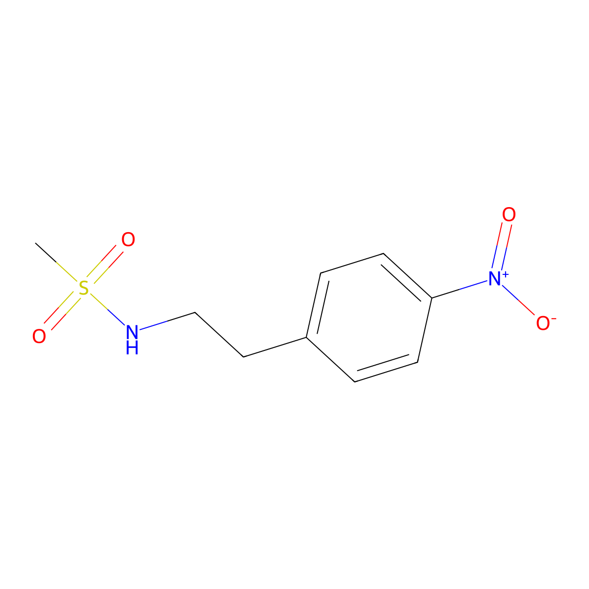 N-(2-(4-Nitrophenyl)ethyl)methanesulfonamide molecular structure, CAS 24954-60-7