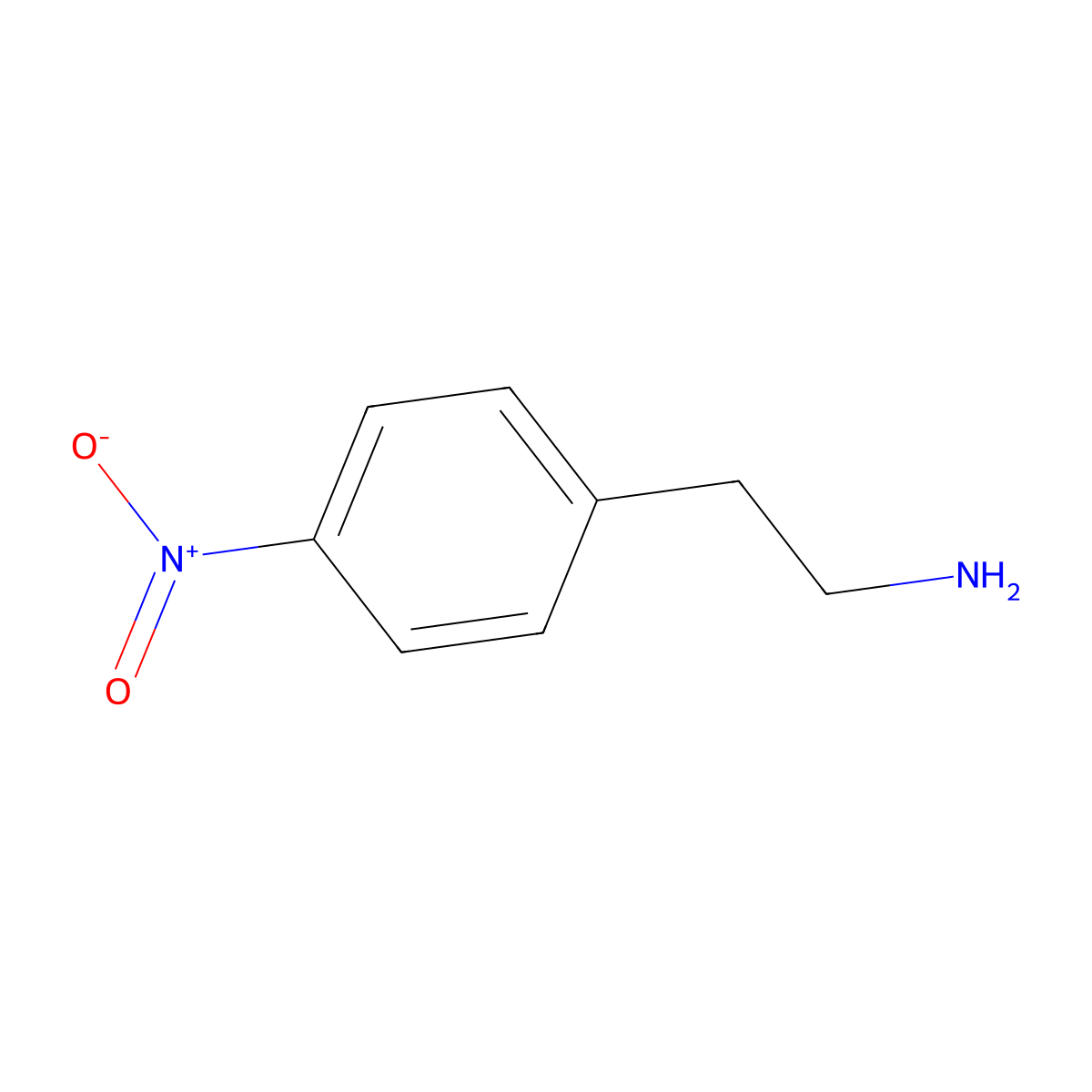 4-Nitrophenethylamine molecular structure, CAS 24954-67-4