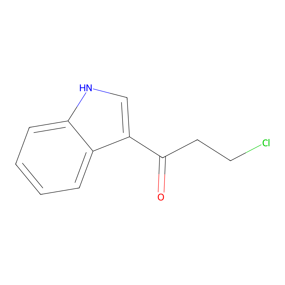 3-Chloro-1-(1H-indol-3-yl)propan-1-one molecular structure, CAS 24955-86-0