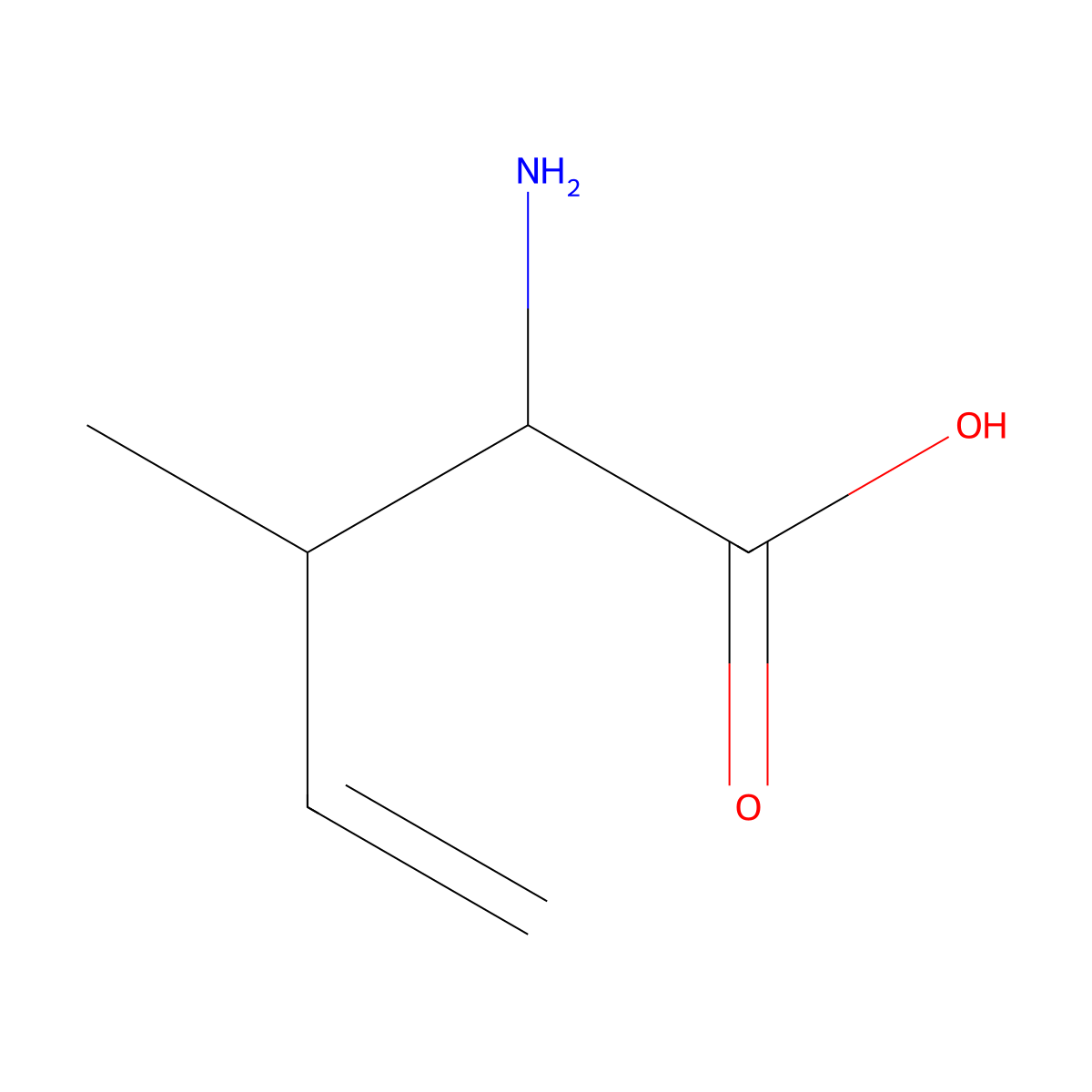 (2S,3r)-(+)-2-amino-3-methylpent-4-enoic acid molecular structure, CAS 249553-80-8
