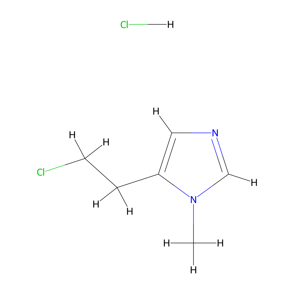 5-(2-chloroethyl)-1-methyl-1H-imidazole hydrochloride molecular structure, CAS 24956-77-2