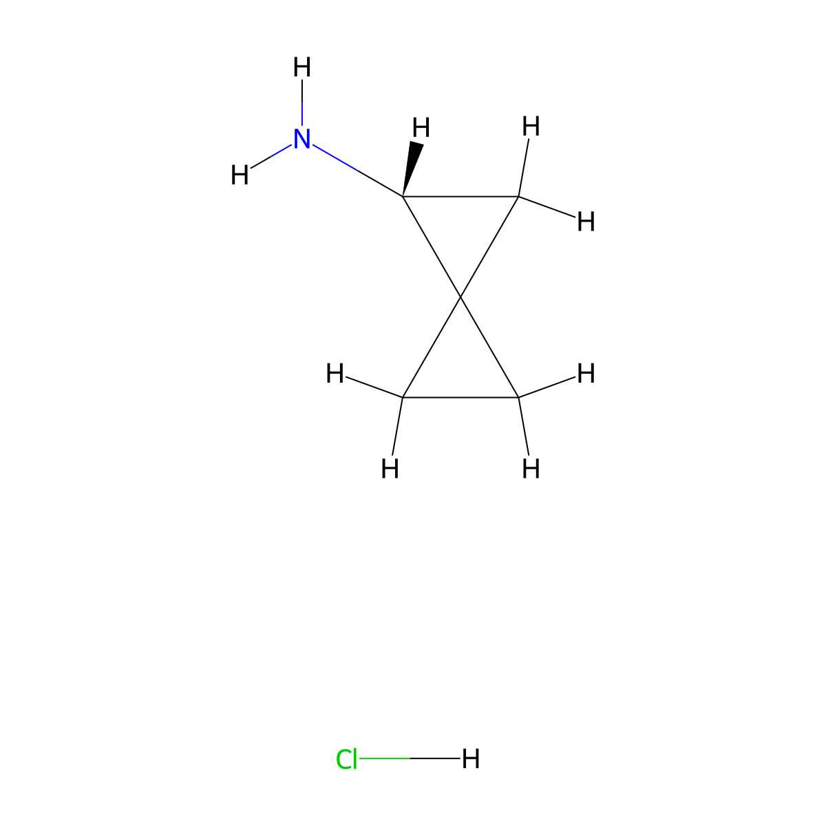 (R)-Spiro[2.2]pentan-1-amine hydrochloride molecular structure, CAS 249563-64-2
