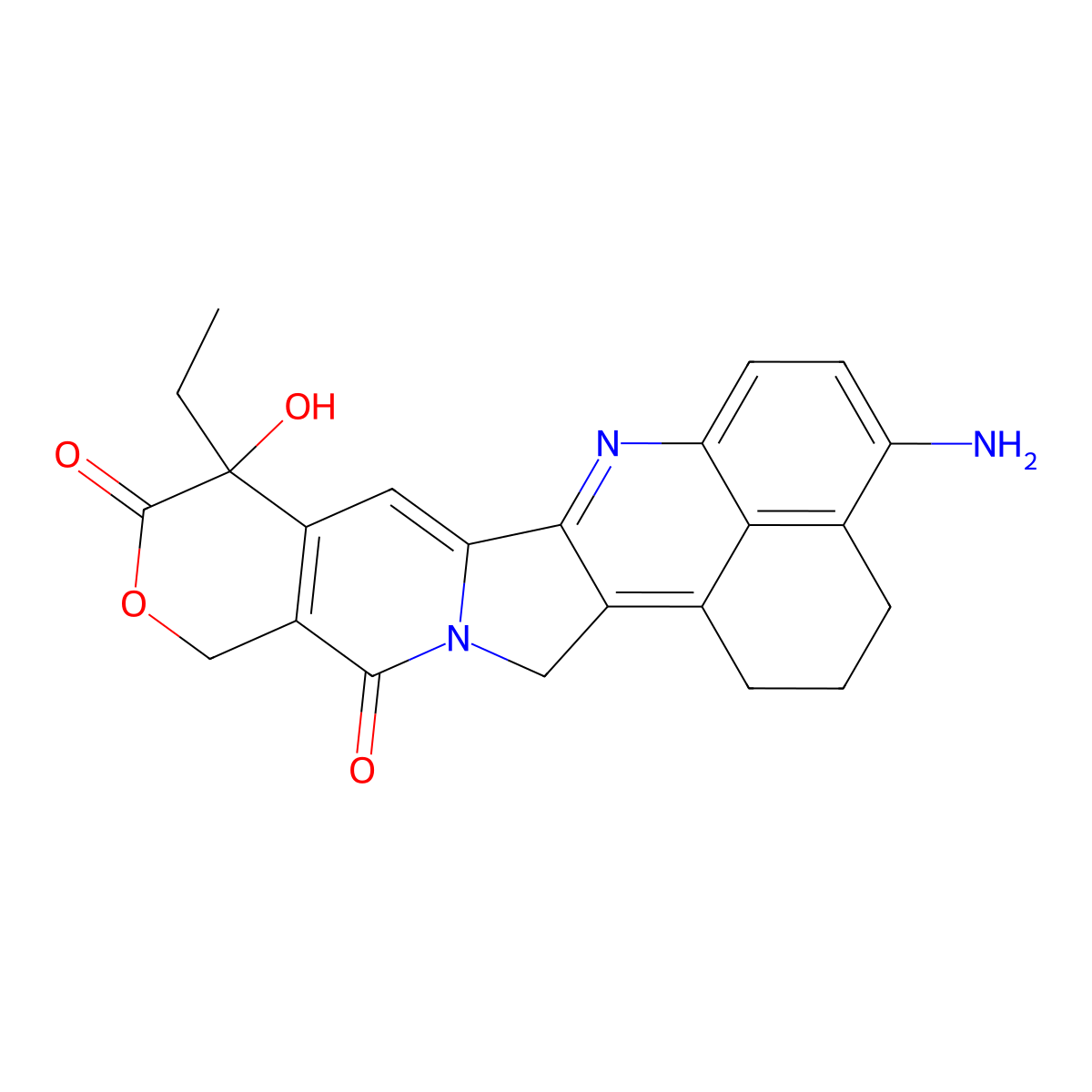 4-NH2-Exatecan molecular structure, CAS 2495742-21-5