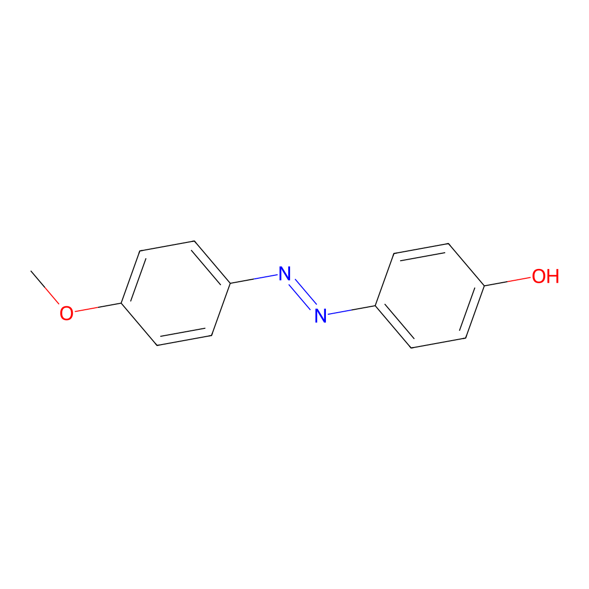 4-(2-(4-Methoxyphenyl)diazenyl)phenol molecular structure, CAS 2496-25-5