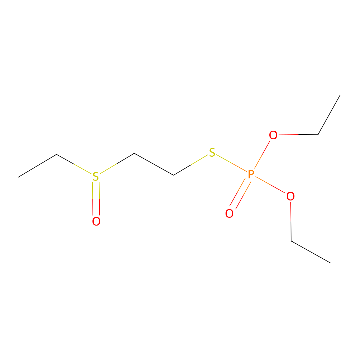 1-Diethoxyphosphorylsulfanyl-2-ethylsulfinylethane molecular structure, CAS 2496-92-6
