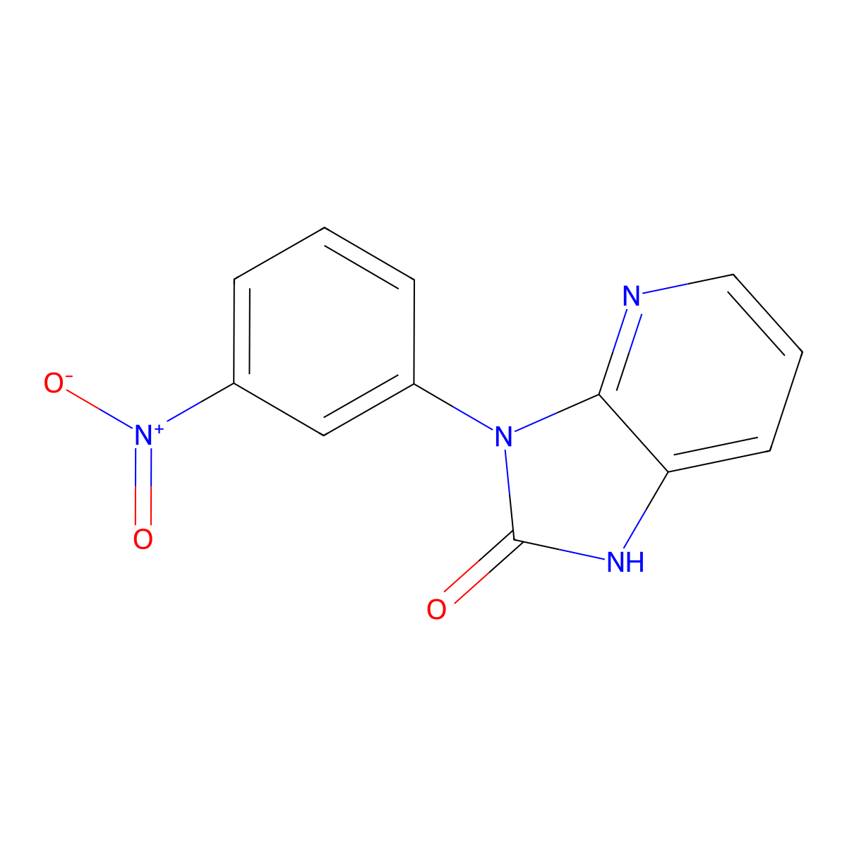1,3-Dihydro-3-(3-nitrophenyl)-2H-imidazo(4,5-b)pyridin-2-one molecular structure, CAS 249606-62-0