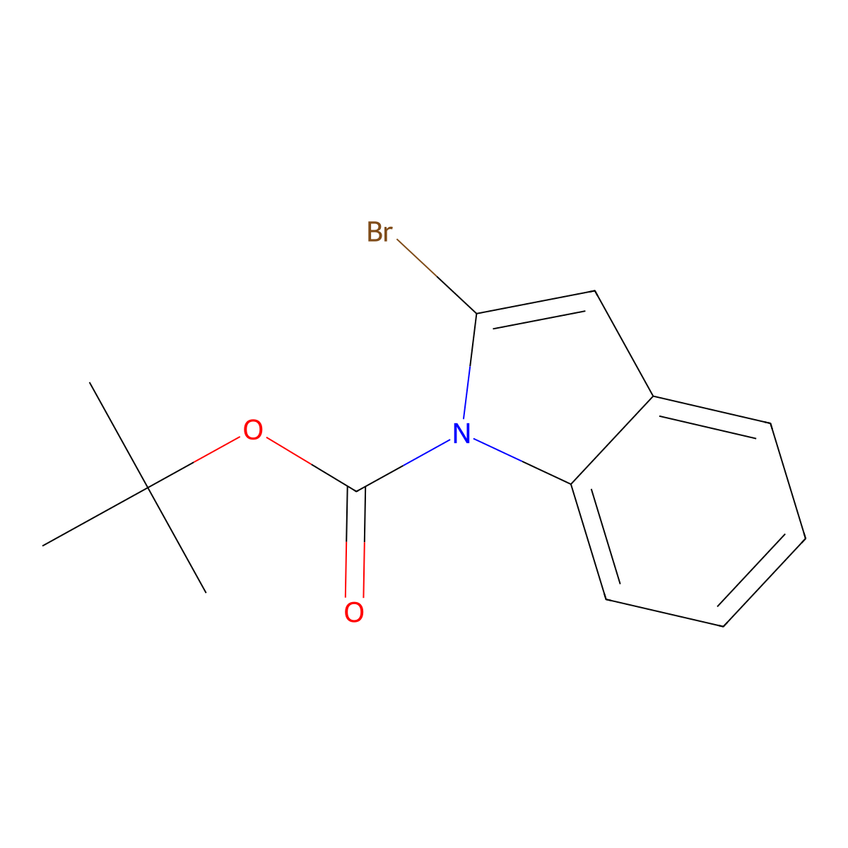 tert-butyl 2-bromo-1H-indole-1-carboxylate molecular structure, CAS 249608-77-3