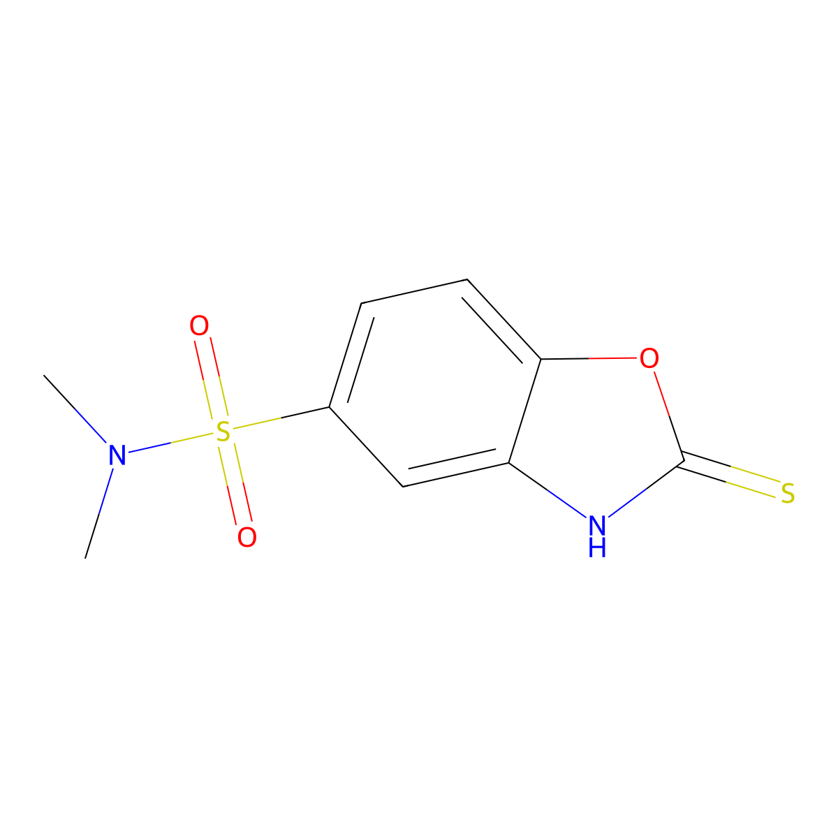 N,N-dimethyl-2-sulfanyl-1,3-benzoxazole-5-sulfonamide molecular structure, CAS 24962-47-8