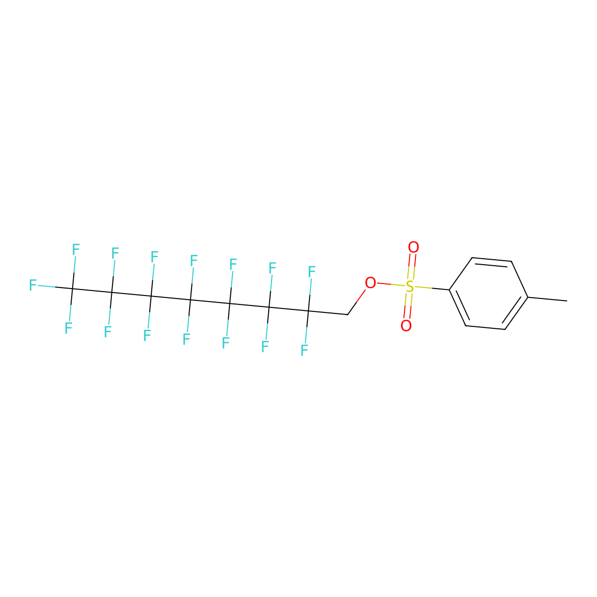 2,2,3,3,4,4,5,5,6,6,7,7,8,8,8-Pentadecafluorooctyl 4-methylbenzene-1-sulfonate molecular structure, CAS 24962-65-0