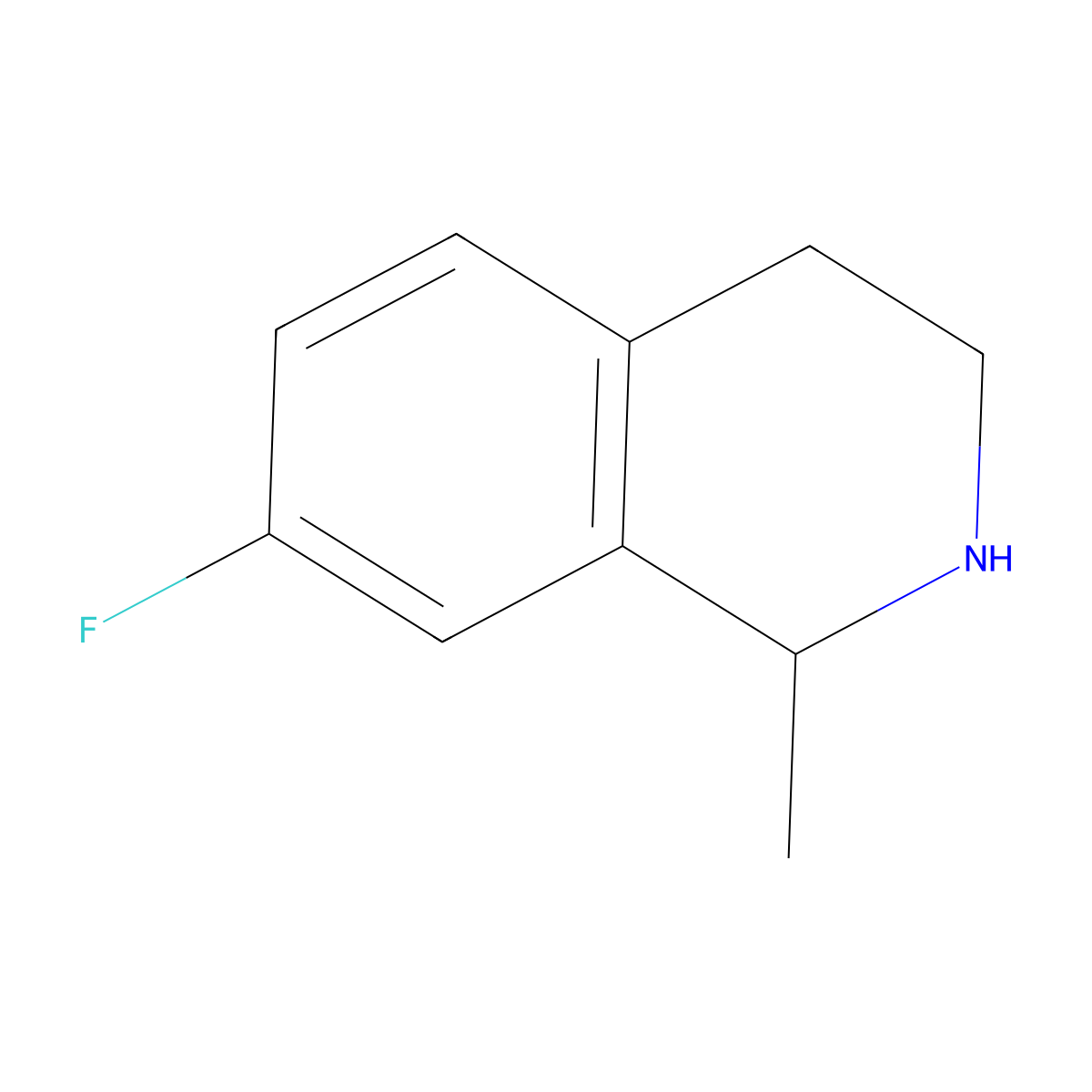 7-Fluoro-1-methyl-1,2,3,4-tetrahydroisoquinoline molecular structure, CAS 249624-75-7