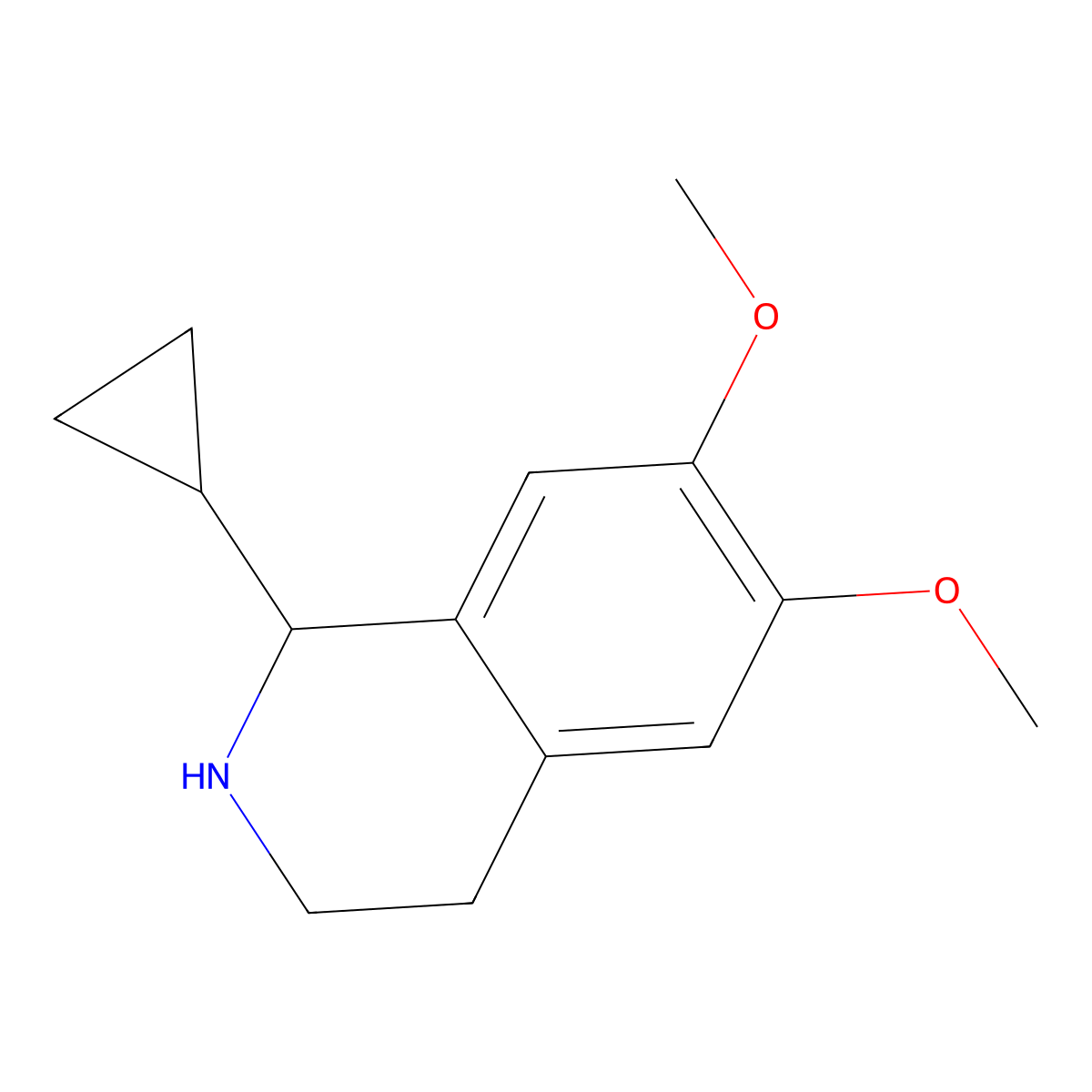 1-Cyclopropyl-6,7-dimethoxy-1,2,3,4-tetrahydroisoquinoline molecular structure, CAS 249624-97-3