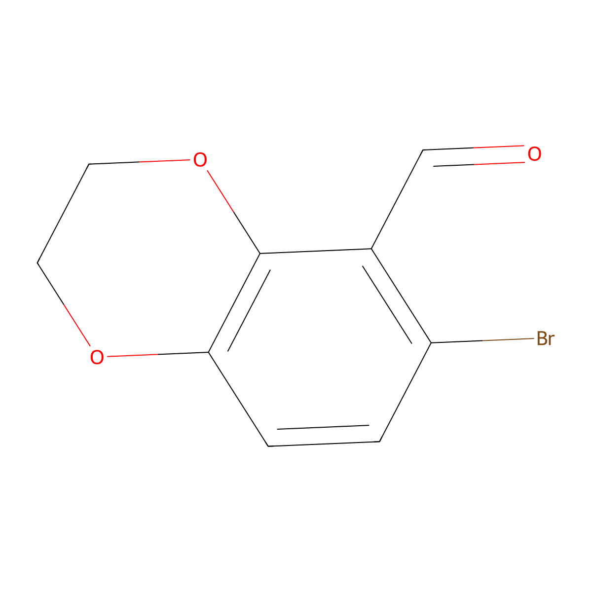 6-Bromo-2,3-dihydrobenzo[b][1,4]dioxine-5-carbaldehyde molecular structure, CAS 249636-65-5