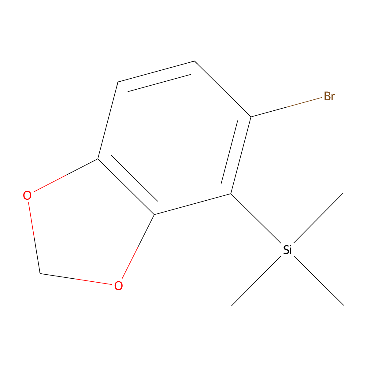 (5-BromobenZo[d][1,3]dioxol-4-yl)trimethylsilane molecular structure, CAS 249636-68-8