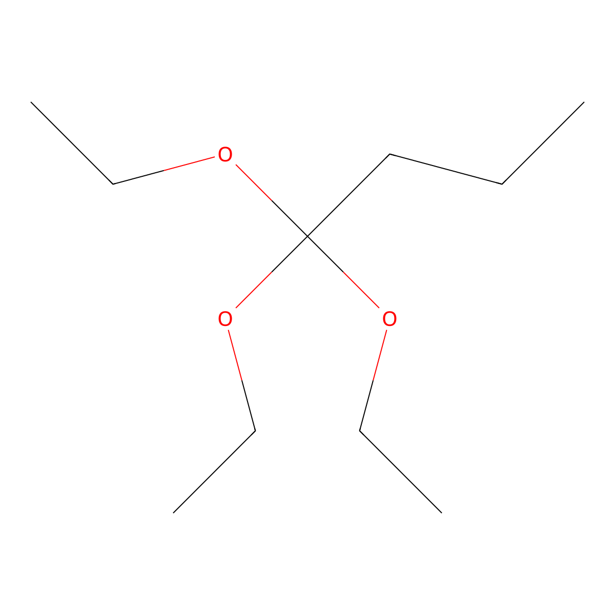 1,1,1-Triethoxybutane molecular structure, CAS 24964-76-9