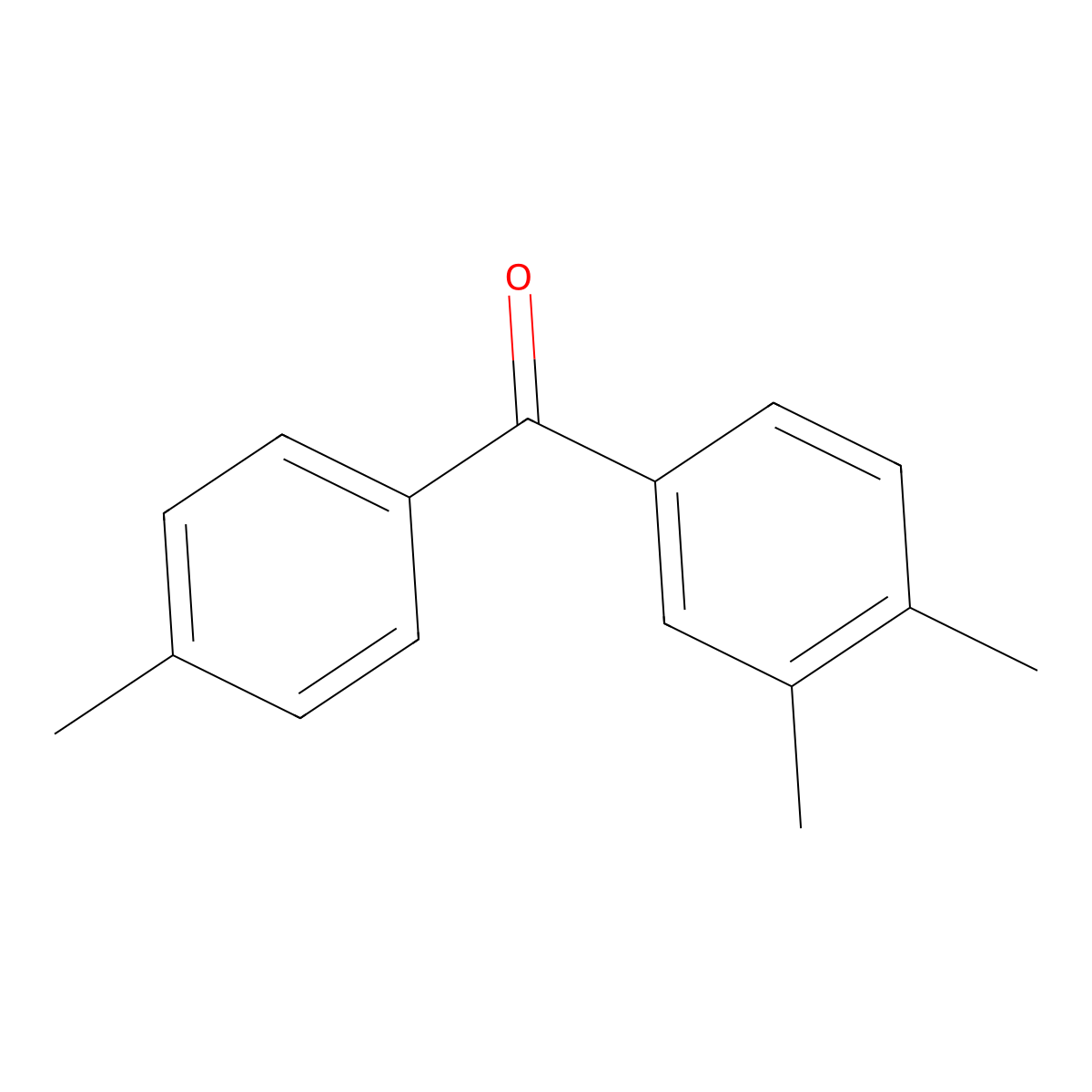 (3,4-Dimethylphenyl)(4-methylphenyl)methanone molecular structure, CAS 24964-78-1