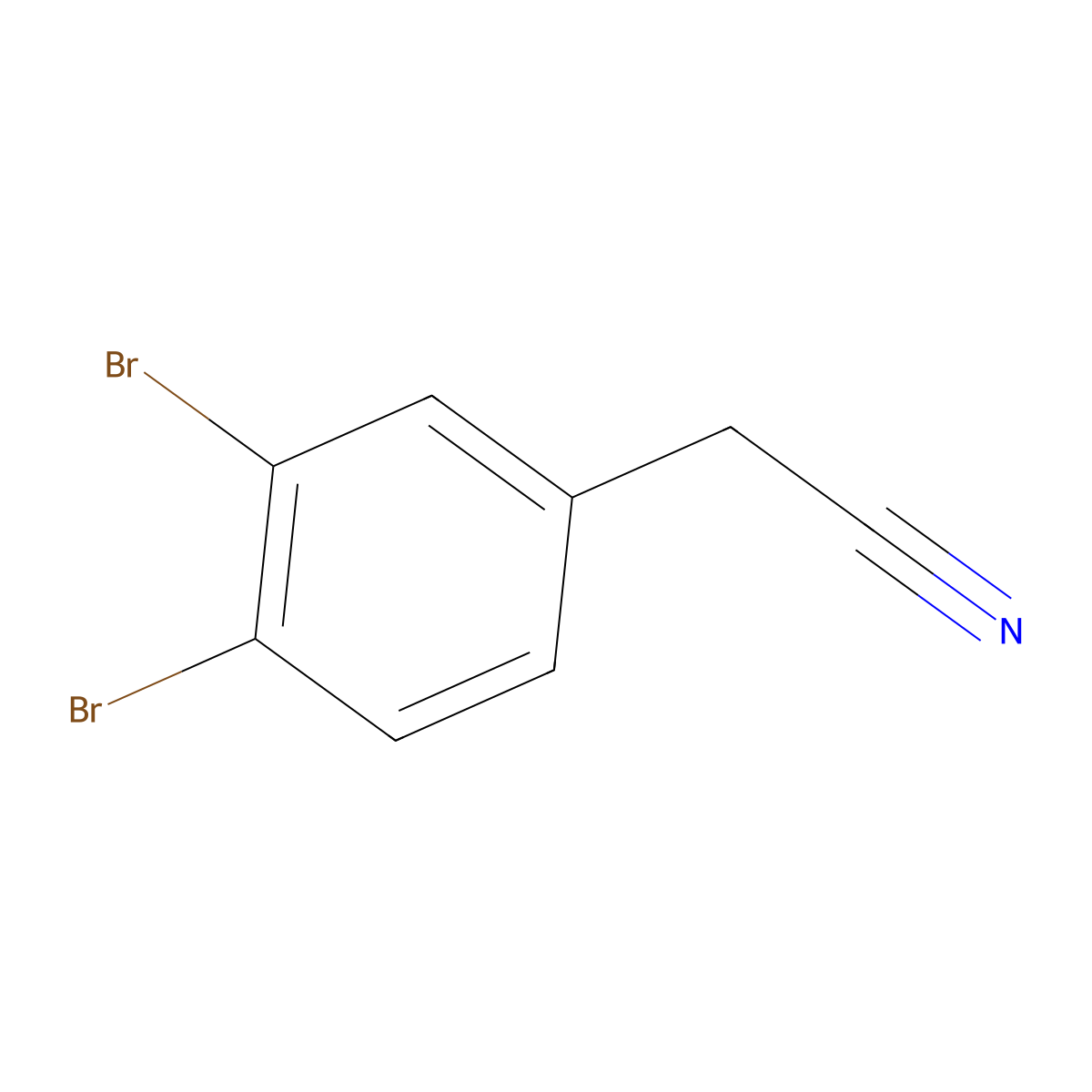 2-(3,4-Dibromophenyl)acetonitrile molecular structure, CAS 249647-27-6