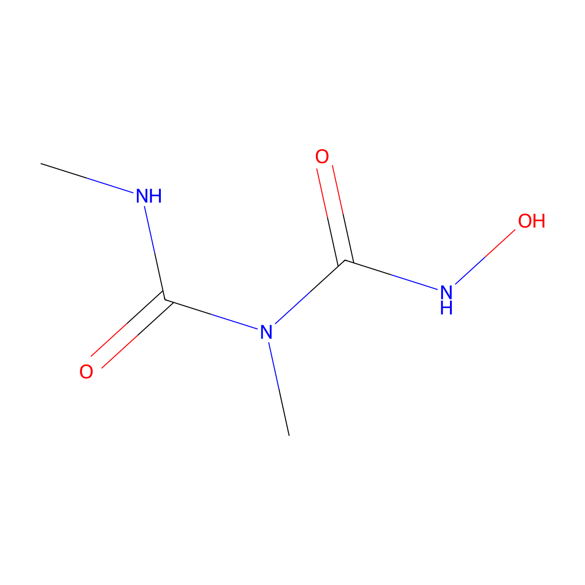 N,N-Di(methylcarbamoyl)hydroxylamine molecular structure, CAS 24966-35-6