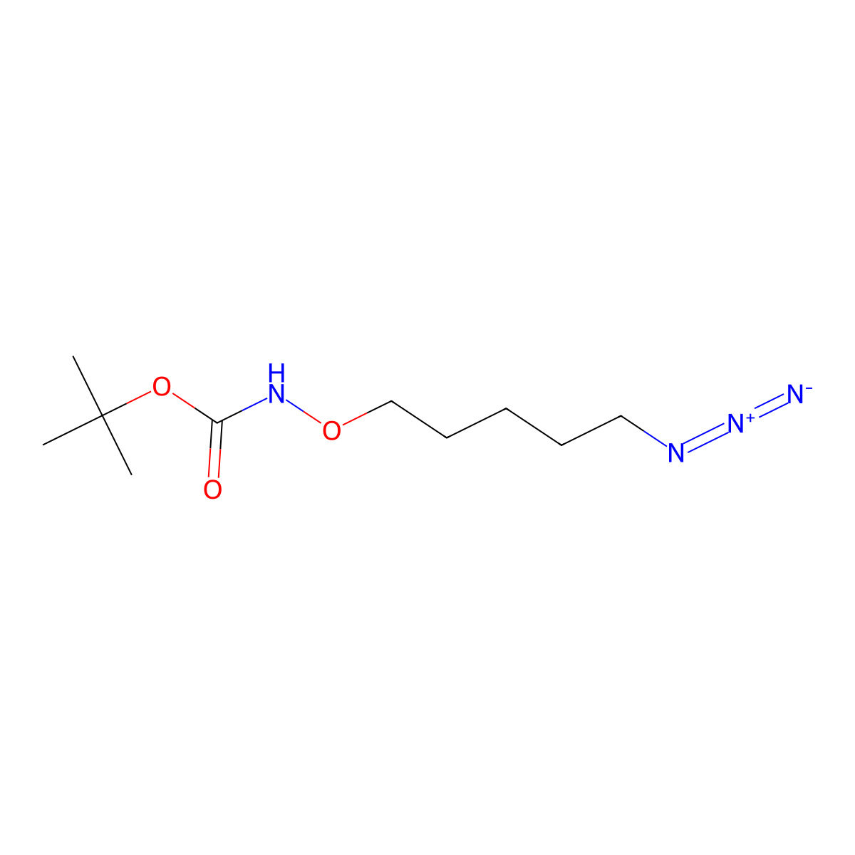 t-Boc-Aminooxy-pentane-azide molecular structure, CAS 2496687-07-9
