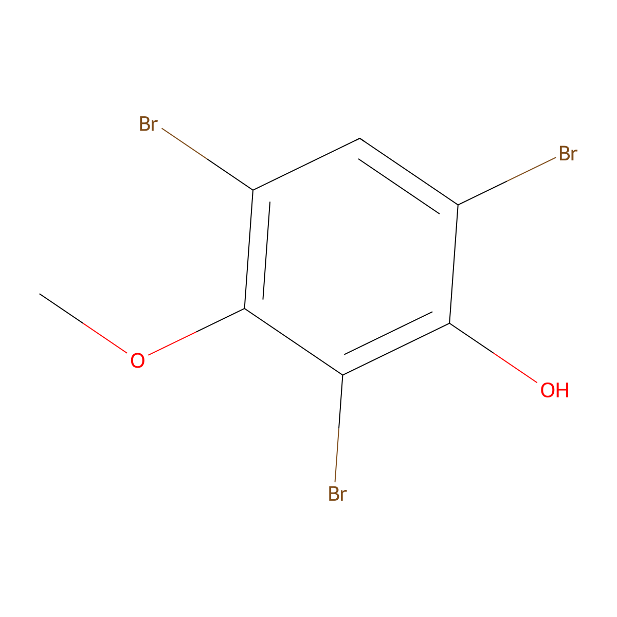 2,4,6-Tribromo-3-methoxyphenol molecular structure, CAS 24967-79-1
