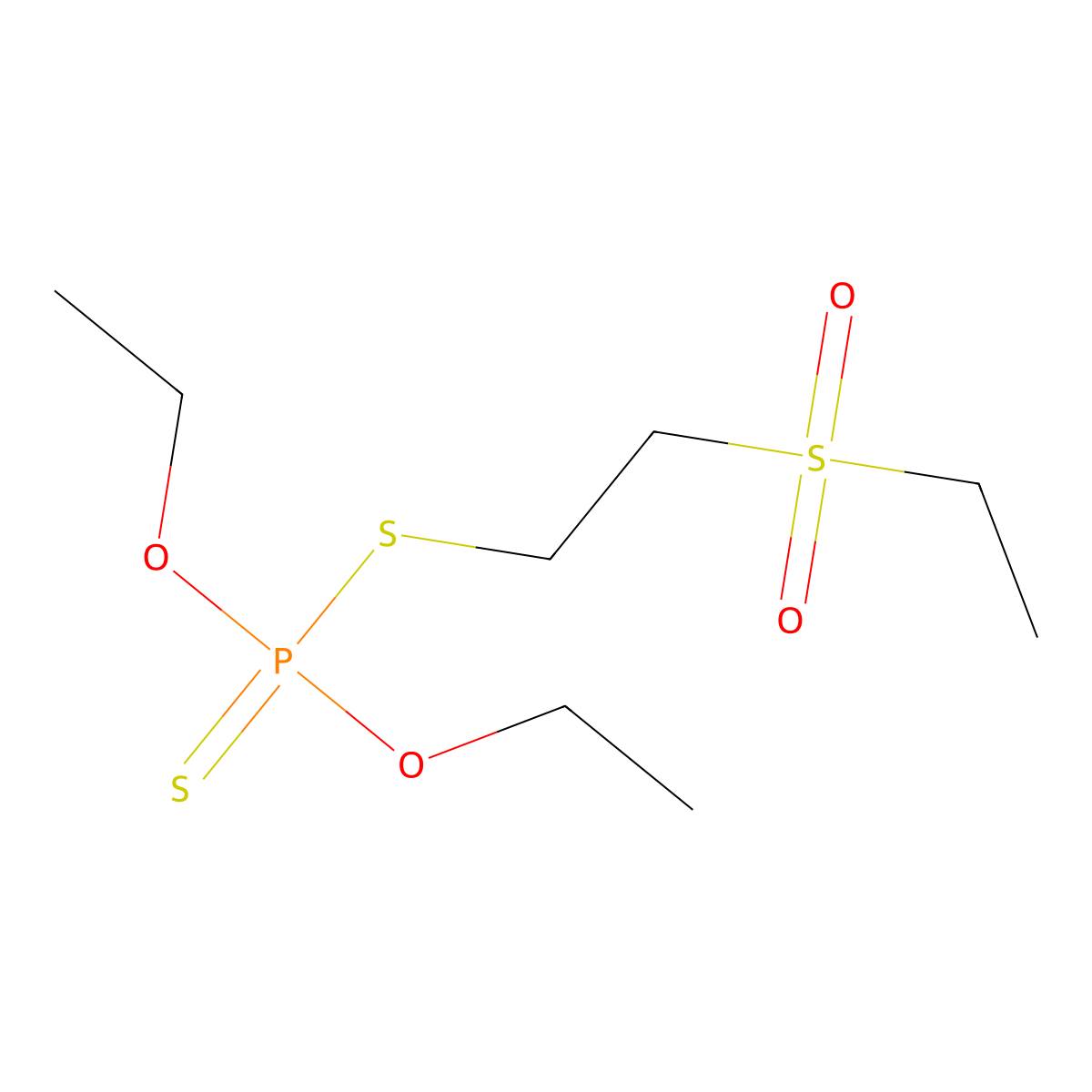 Disulfoton sulfone molecular structure, CAS 2497-06-5