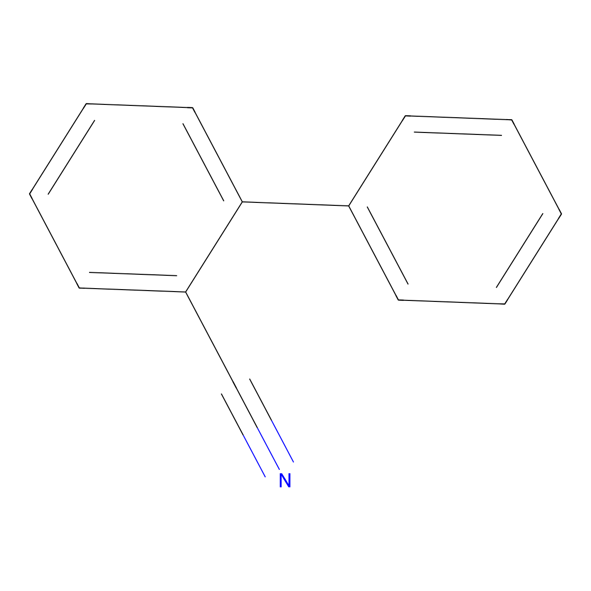 (1,1'-Biphenyl)-2-carbonitrile molecular structure, CAS 24973-49-7