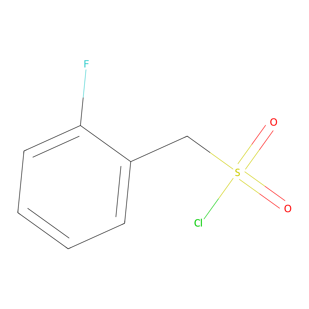 (2-Fluorophenyl)methanesulfonyl chloride molecular structure, CAS 24974-71-8