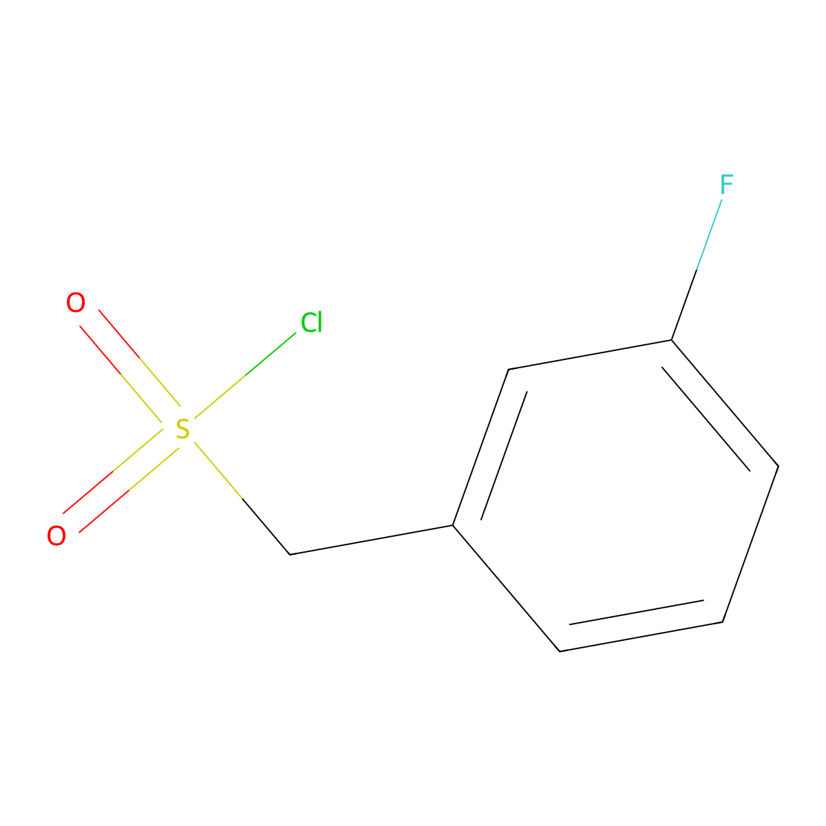 (3-fluorophenyl)methanesulfonyl Chloride molecular structure, CAS 24974-72-9